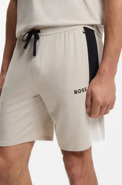Pyjama-Shorts aus Baumwoll-Mix mit Colorblocking