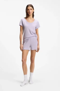 Pyjama-Shorts aus Baumwoll-Mix mit Waffelstruktur