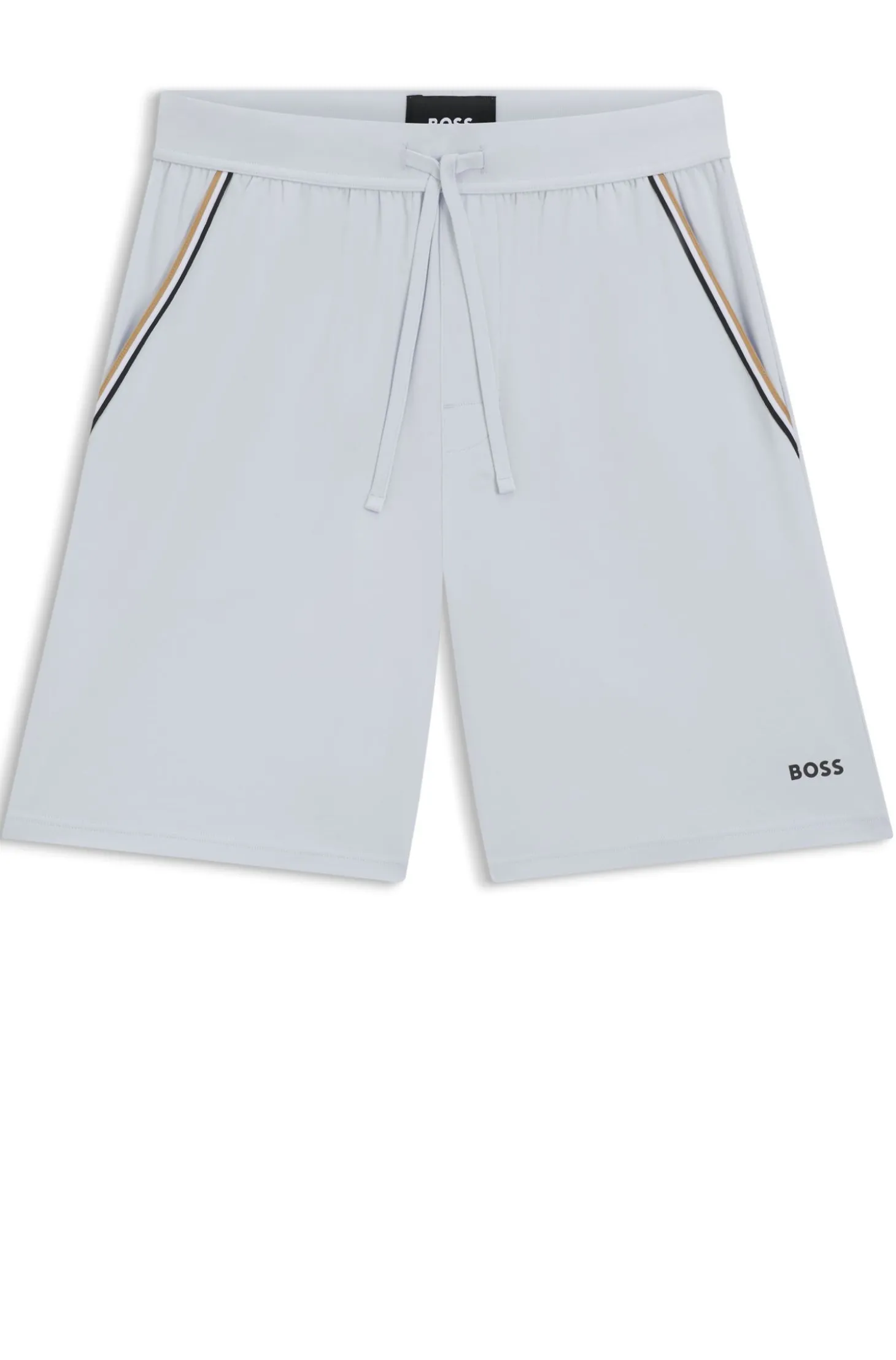 Pyjama-Shorts aus elastischer Baumwolle mit Tape-Details