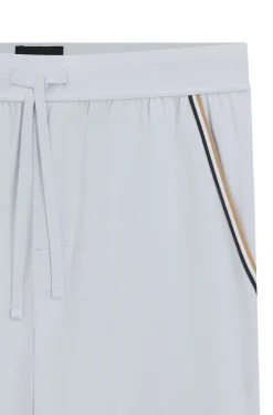 Pyjama-Shorts aus elastischer Baumwolle mit Tape-Details