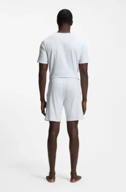 Pyjama-Shorts aus elastischer Baumwolle mit Tape-Details