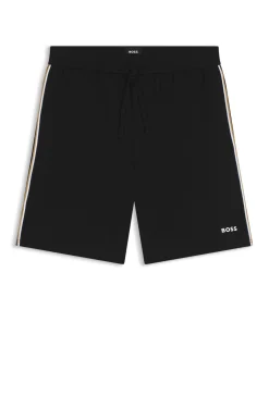Pyjama-Shorts aus elastischer Baumwolle mit Signature-Streifen-Details