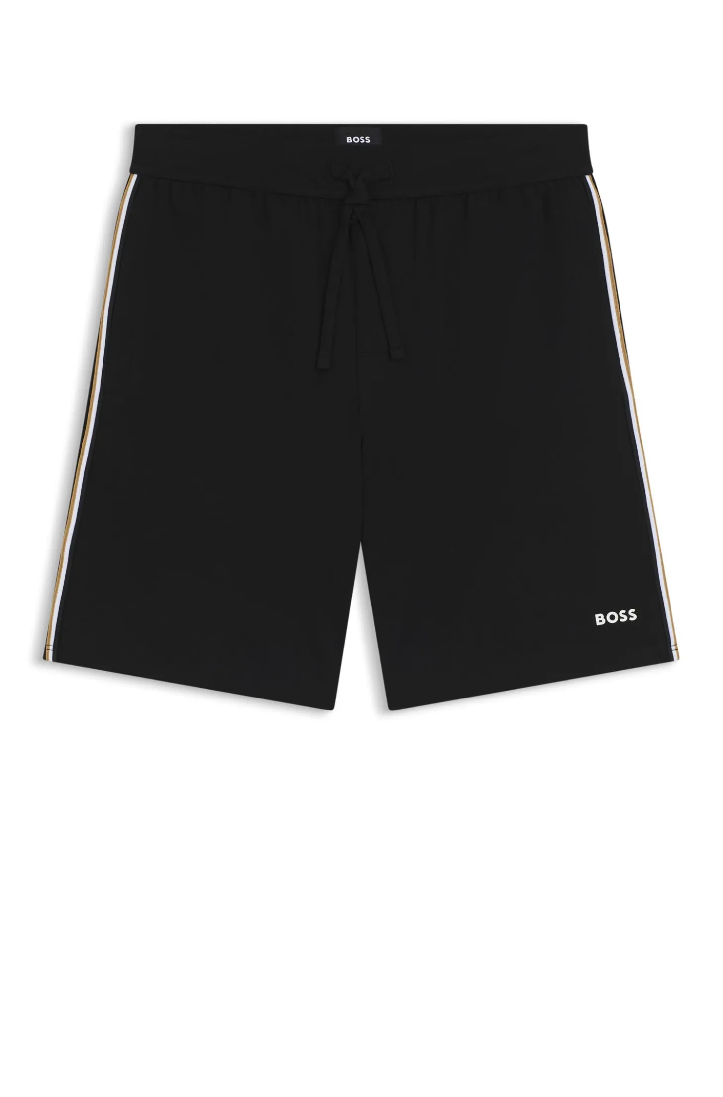 Pyjama-Shorts aus elastischer Baumwolle mit Signature-Streifen-Details