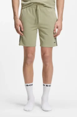 Pyjama-Shorts aus elastischer Baumwolle mit Signature-Streifen-Details