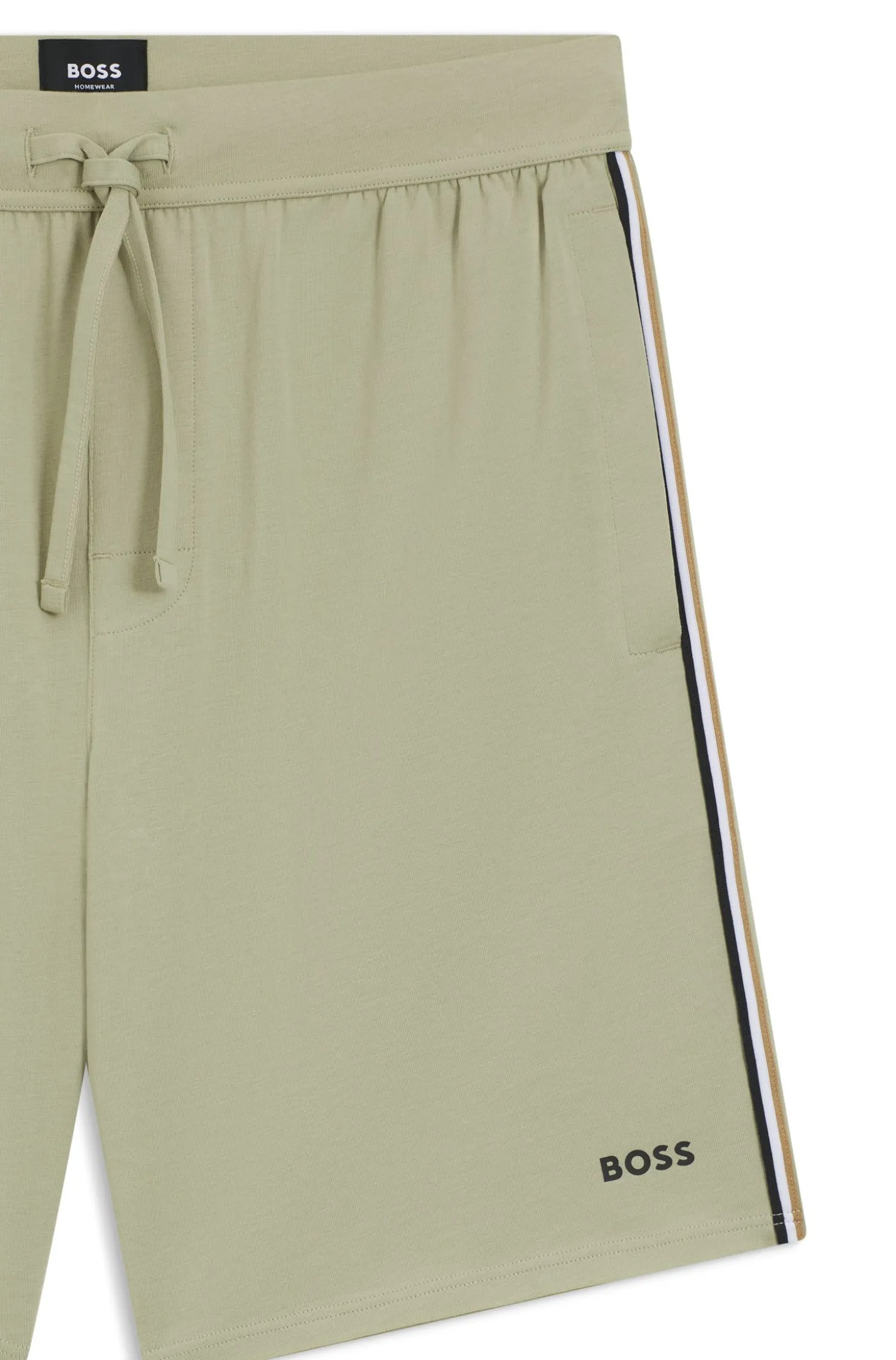 Pyjama-Shorts aus elastischer Baumwolle mit Signature-Streifen-Details