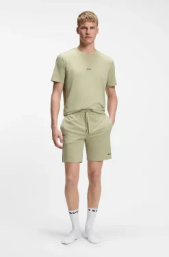 Pyjama-Shorts aus elastischer Baumwolle mit Signature-Streifen-Details
