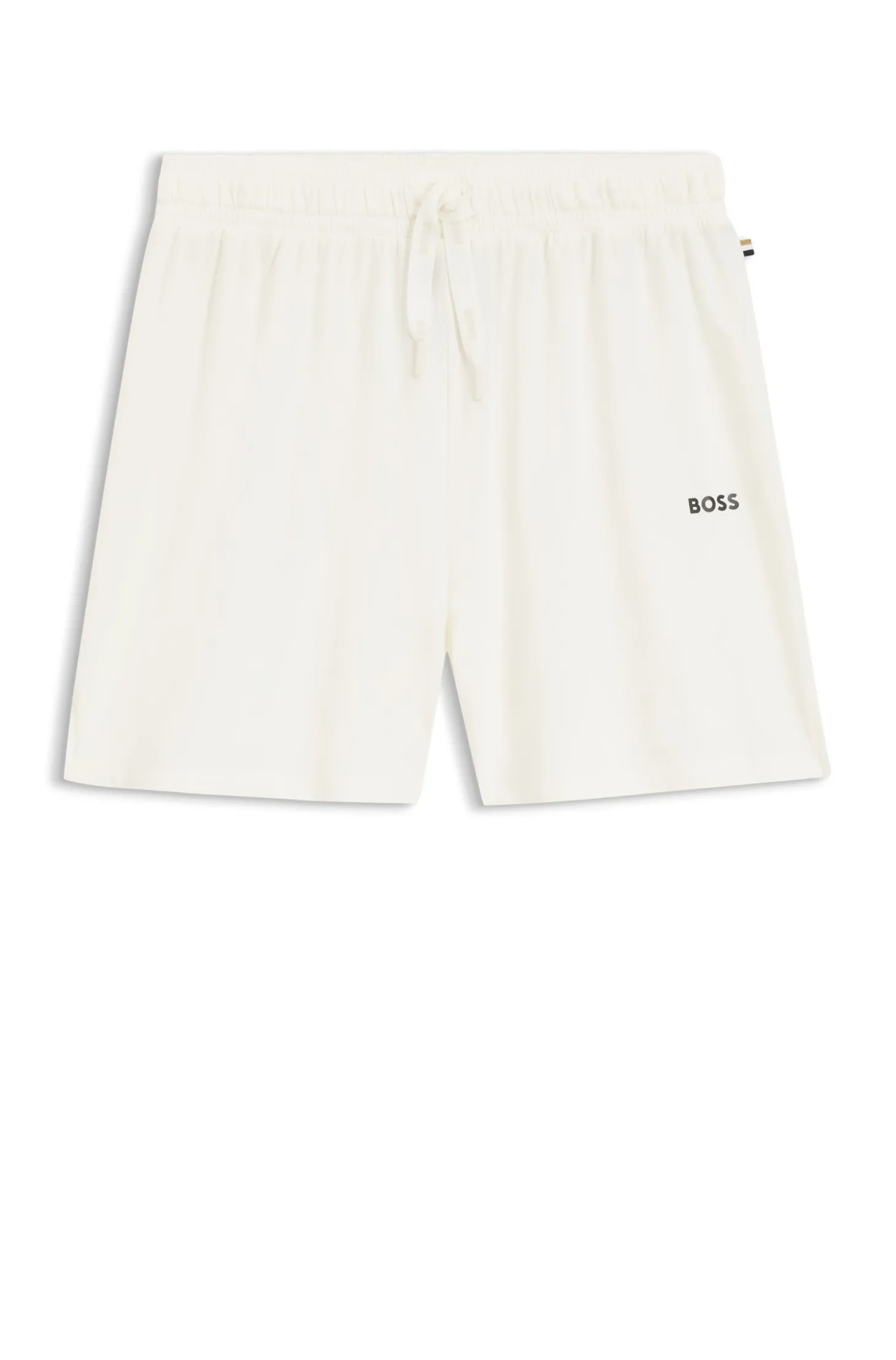 Pyjama-Shorts aus elastischer Baumwolle mit Logo-Kordeln