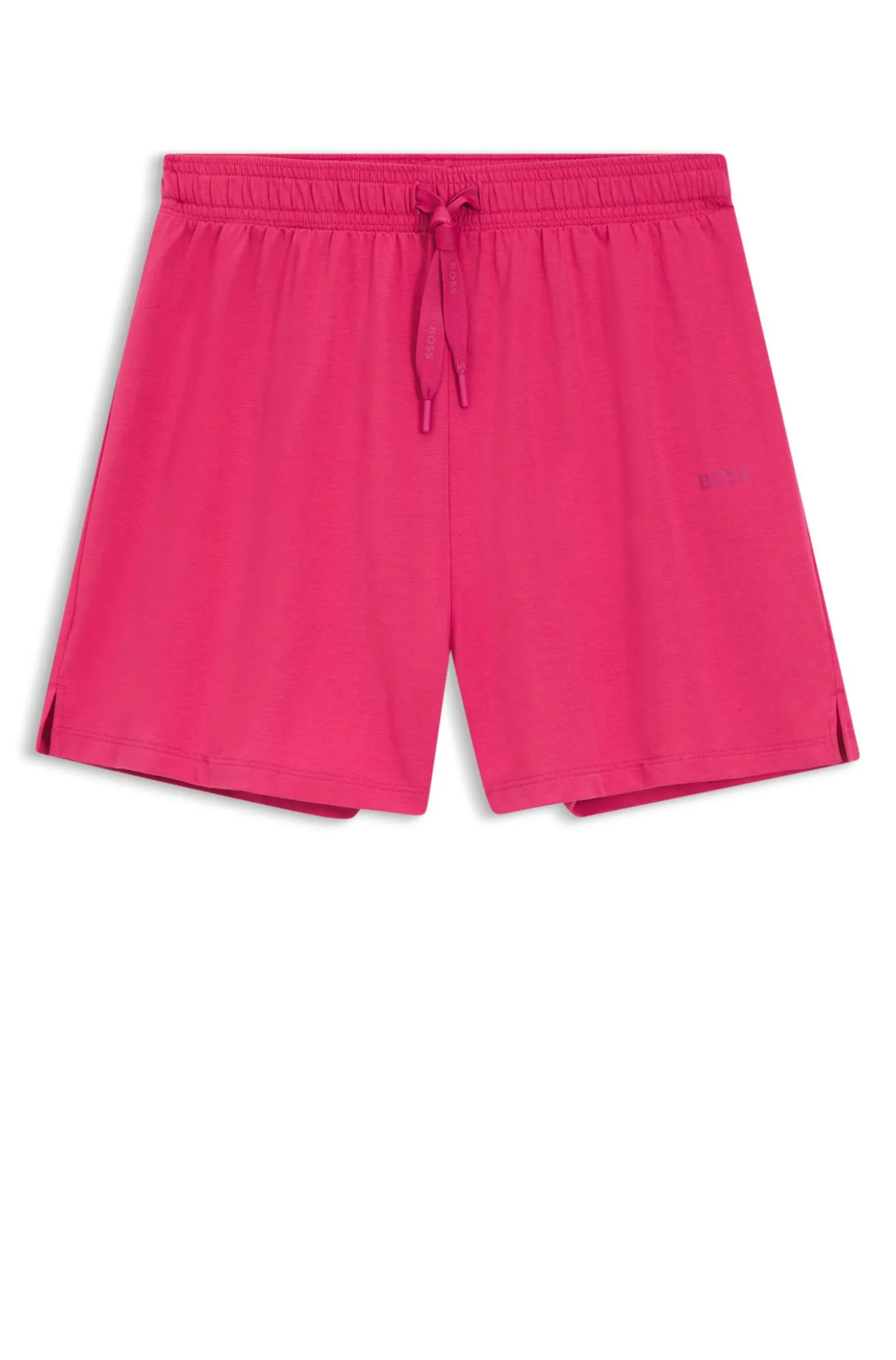 Pyjama-Shorts aus elastischer Baumwolle mit Logo-Kordeln