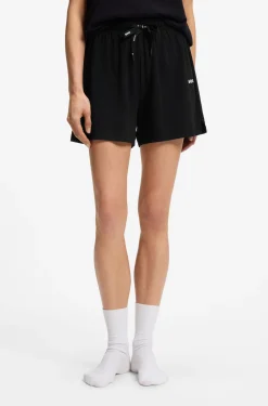 Pyjama-Shorts aus elastischer Baumwolle mit Logo-Kordeln