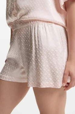 Pyjama-Shorts aus Satin mit Monogramm-Jacquard