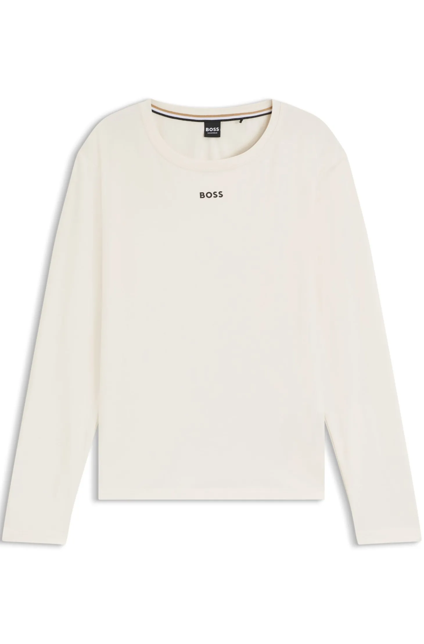 Pyjama-Top aus Stretch-Baumwolle mit Logo-Print