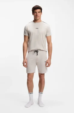 Pyjama-T-Shirt aus Baumwoll-Mix mit Colour-Block-Design