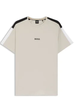 Pyjama-T-Shirt aus Baumwoll-Mix mit Colour-Block-Design