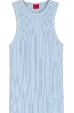 Racerback-Top aus geripptem Krepp
