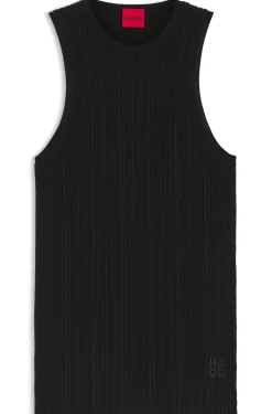 Racerback-Top aus geripptem Krepp