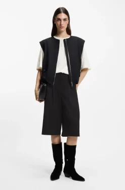 Regular-Fit Bermuda-Hose mit ausgestelltem Bein