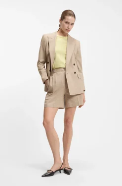 Regular-Fit Blazer aus Baumwoll-Mix mit Nadelstreifen