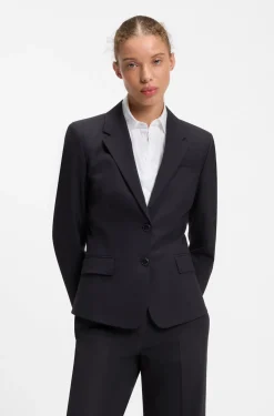 Regular-Fit Blazer aus elastischem Gewebe