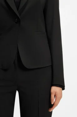 Regular-Fit Blazer aus in Italien gefertigter Schurwolle