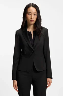 Regular-Fit Blazer aus in Italien gefertigter Schurwolle