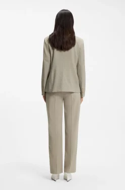 Regular-Fit Blazer aus melierter Schurwolle