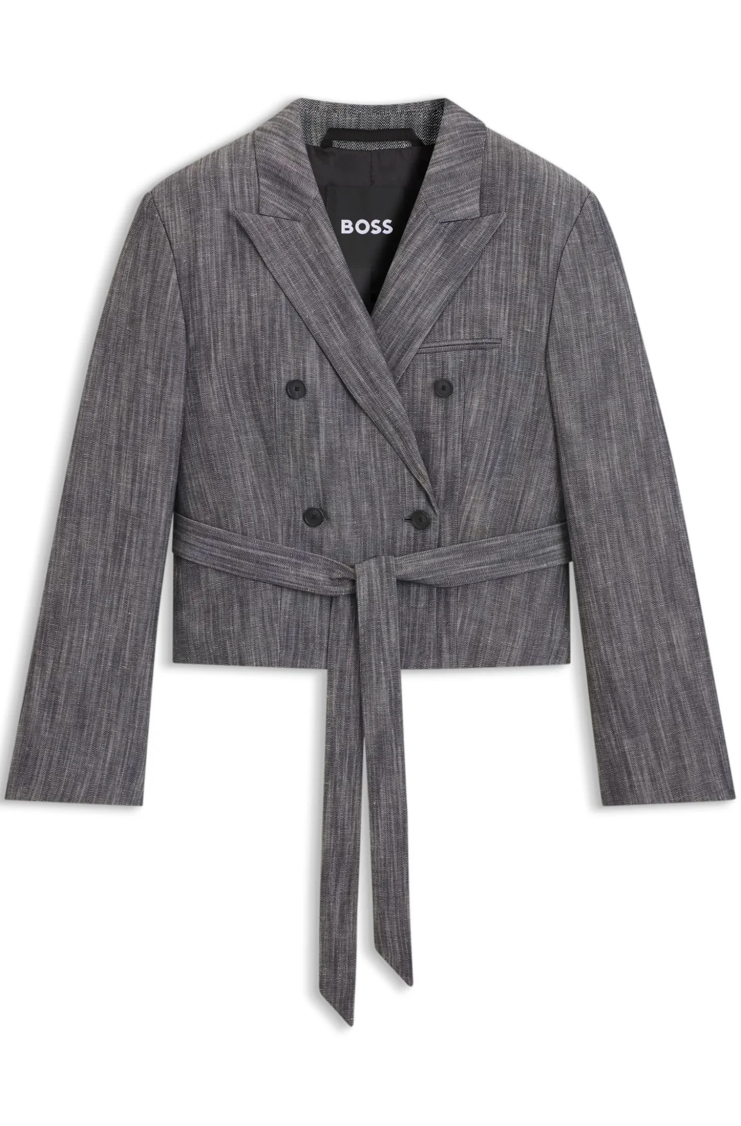 Regular-Fit Blazer aus meliertem Denim