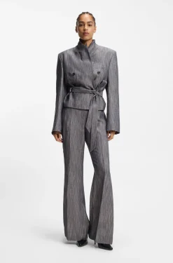 Regular-Fit Blazer aus meliertem Denim