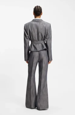 Regular-Fit Blazer aus meliertem Denim