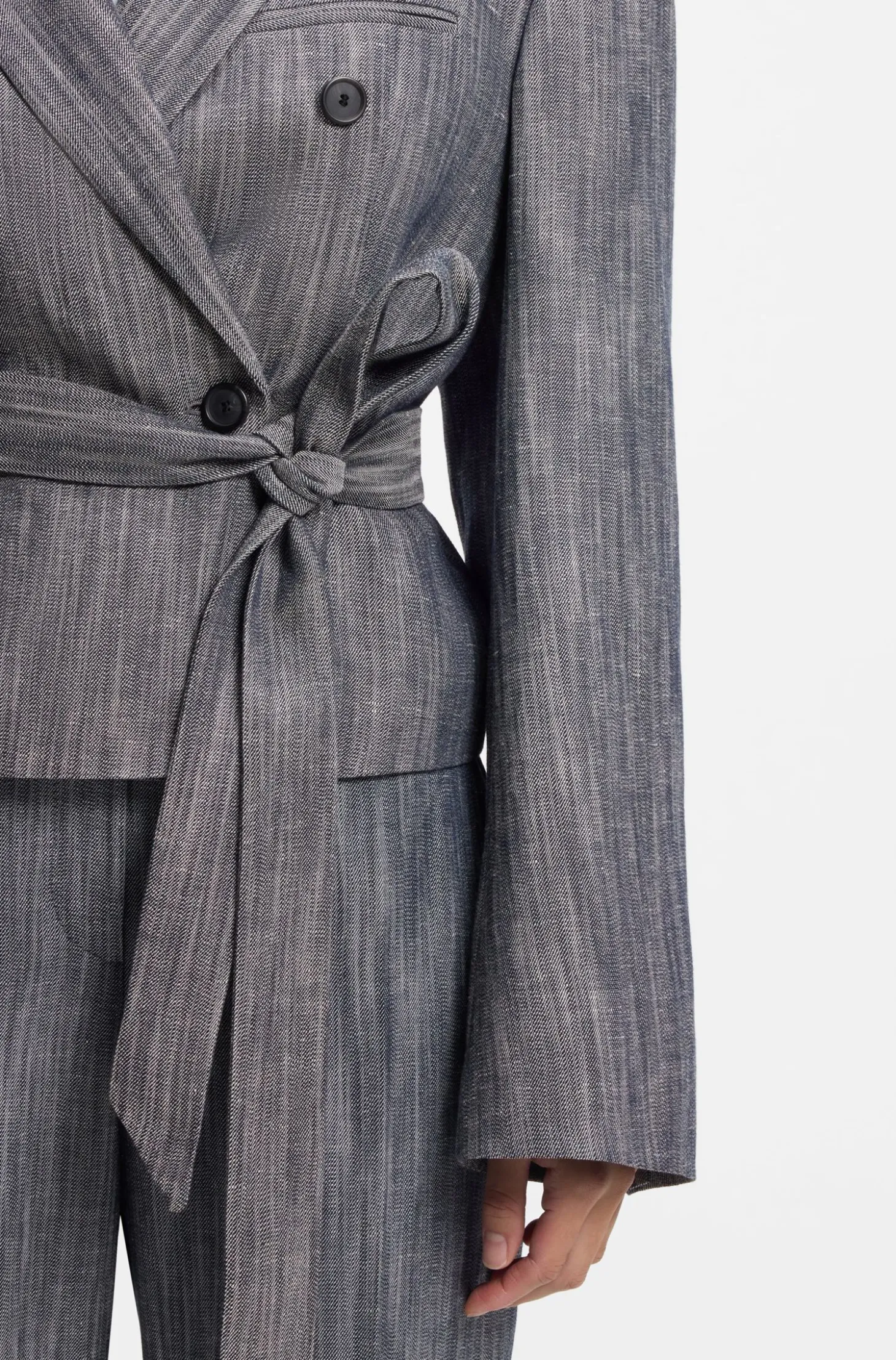 Regular-Fit Blazer aus meliertem Denim