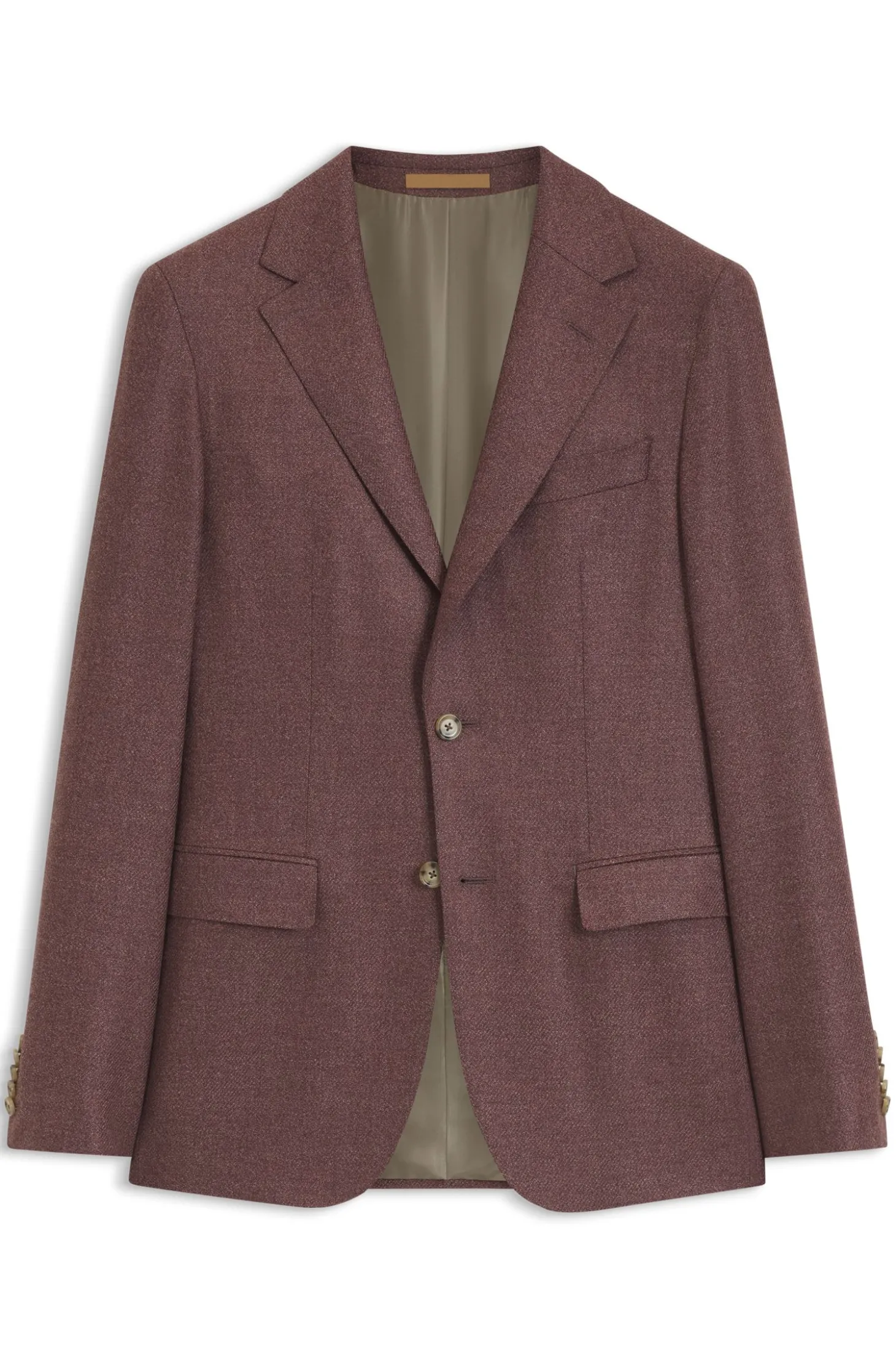 Regular-Fit Blazer aus Schurwolle mit Seidenanteil