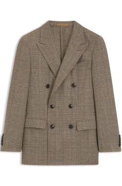 Regular-Fit Blazer aus Seide und Schurwolle