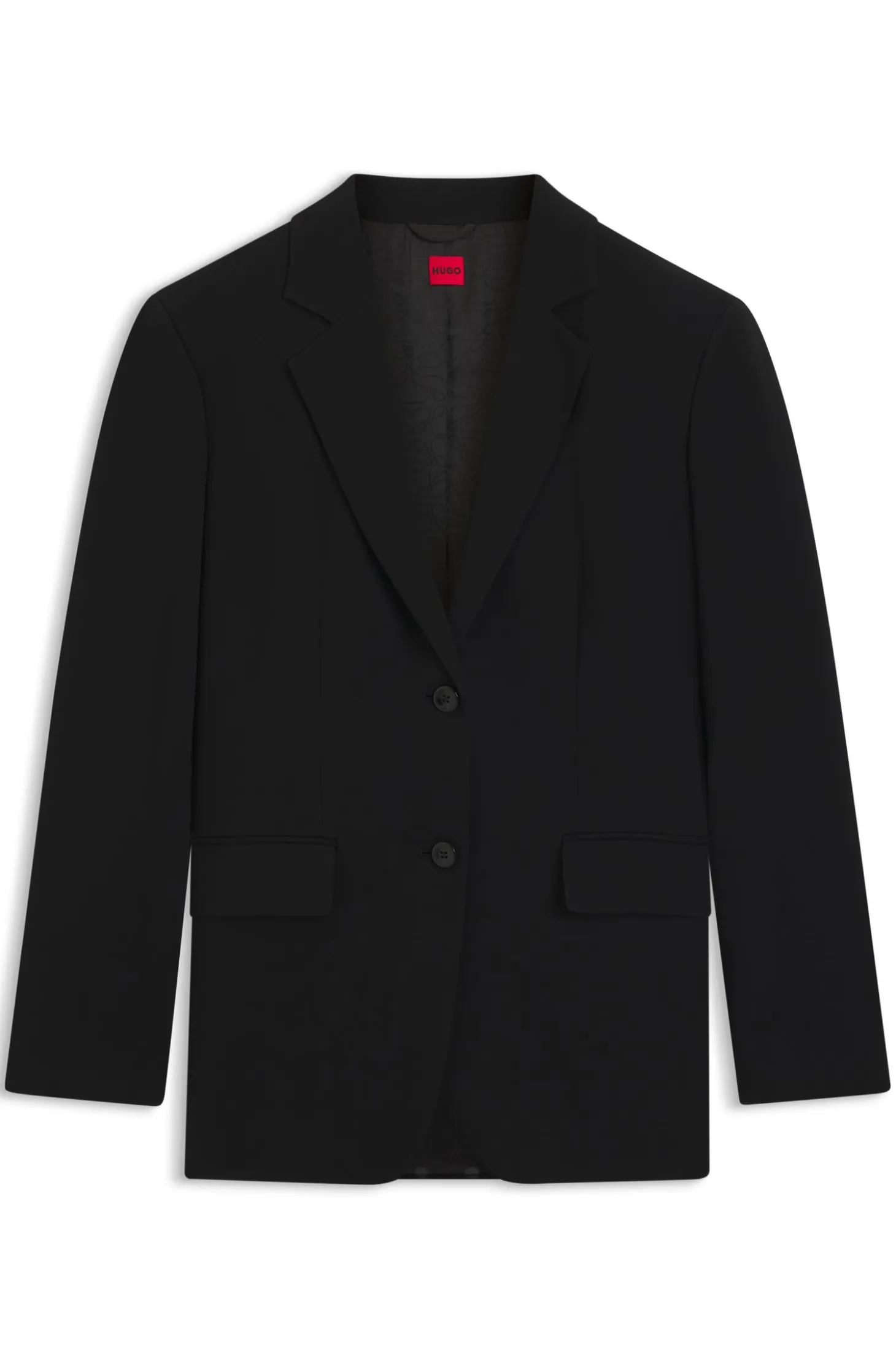 Regular-Fit Blazer aus Stretch-Crêpe