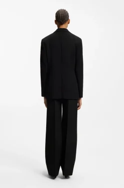 Regular-Fit Blazer aus Stretch-Crêpe