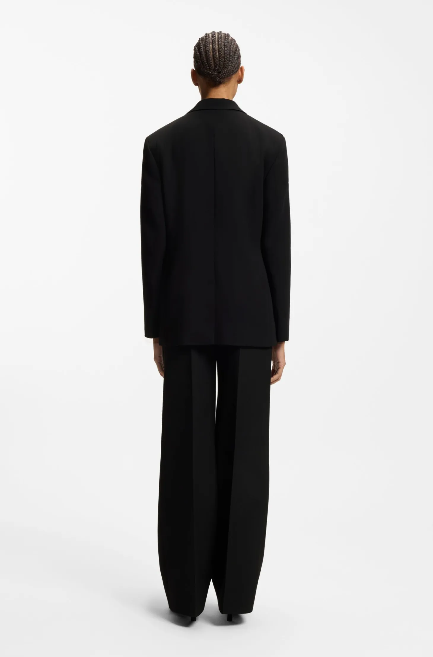 Regular-Fit Blazer aus Stretch-Crêpe