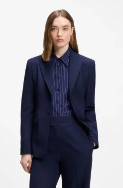 Regular-Fit Blazer aus Stretch-Gewebe