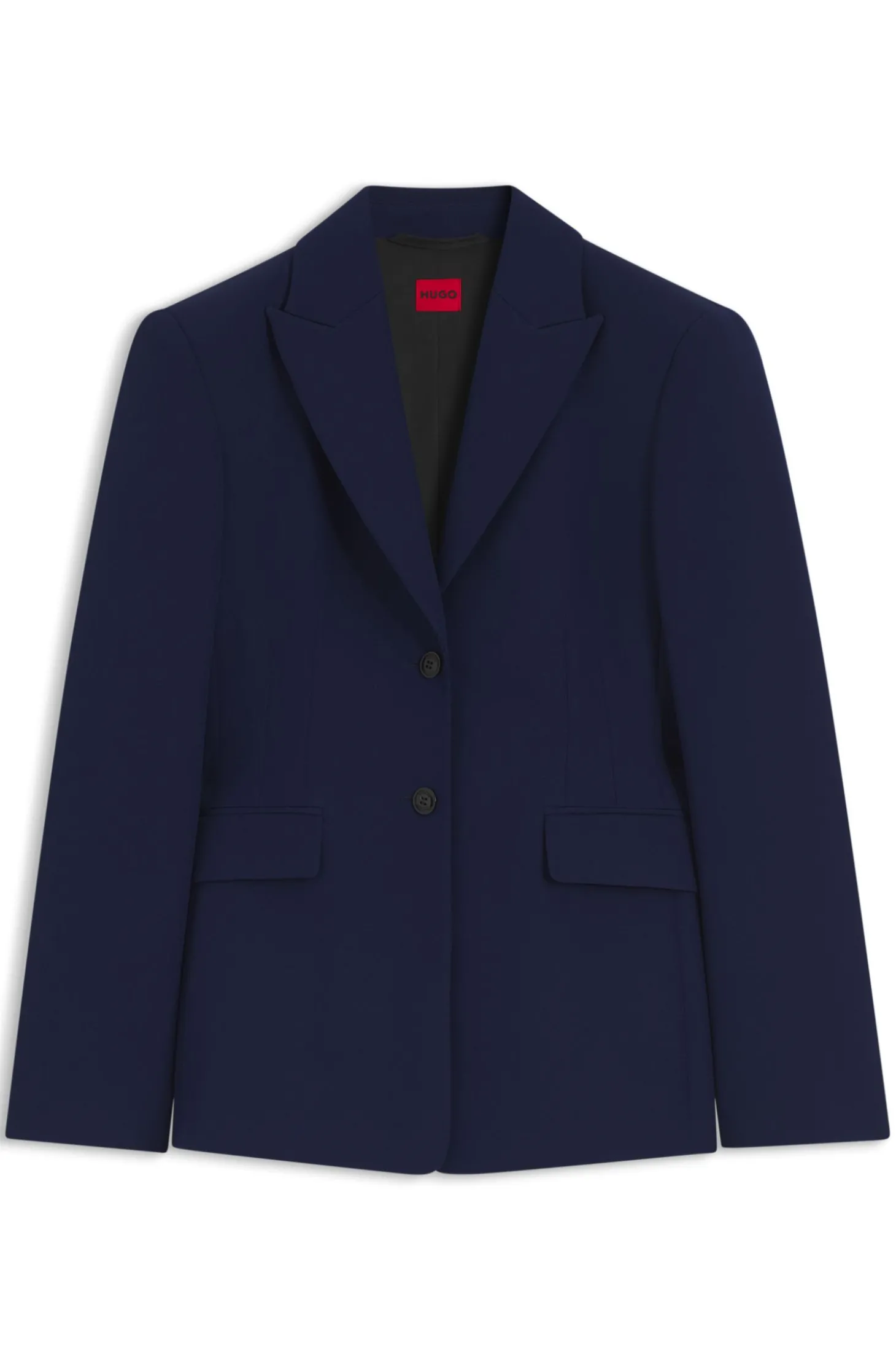 Regular-Fit Blazer aus Stretch-Gewebe