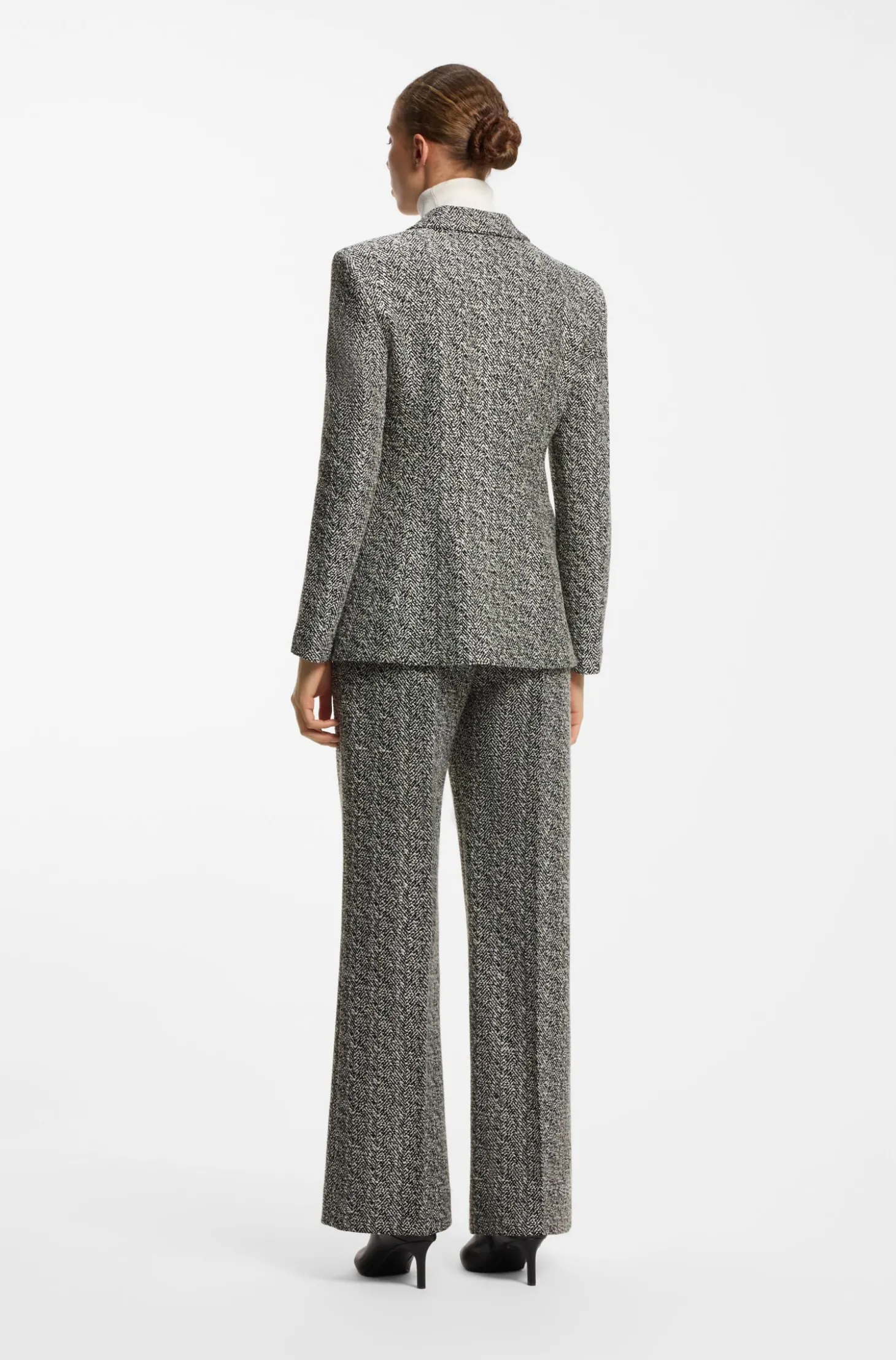 Regular-Fit Blazer mit Fischgrätmuster