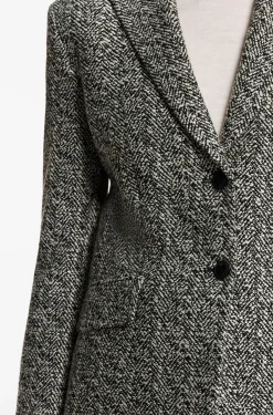 Regular-Fit Blazer mit Fischgrätmuster