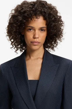 Regular-Fit Blazer mit Gürtel mit Schließe