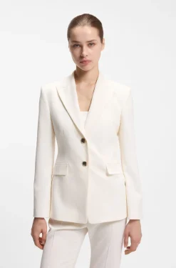 Regular-Fit Blazer mit Knöpfen in Goldoptik