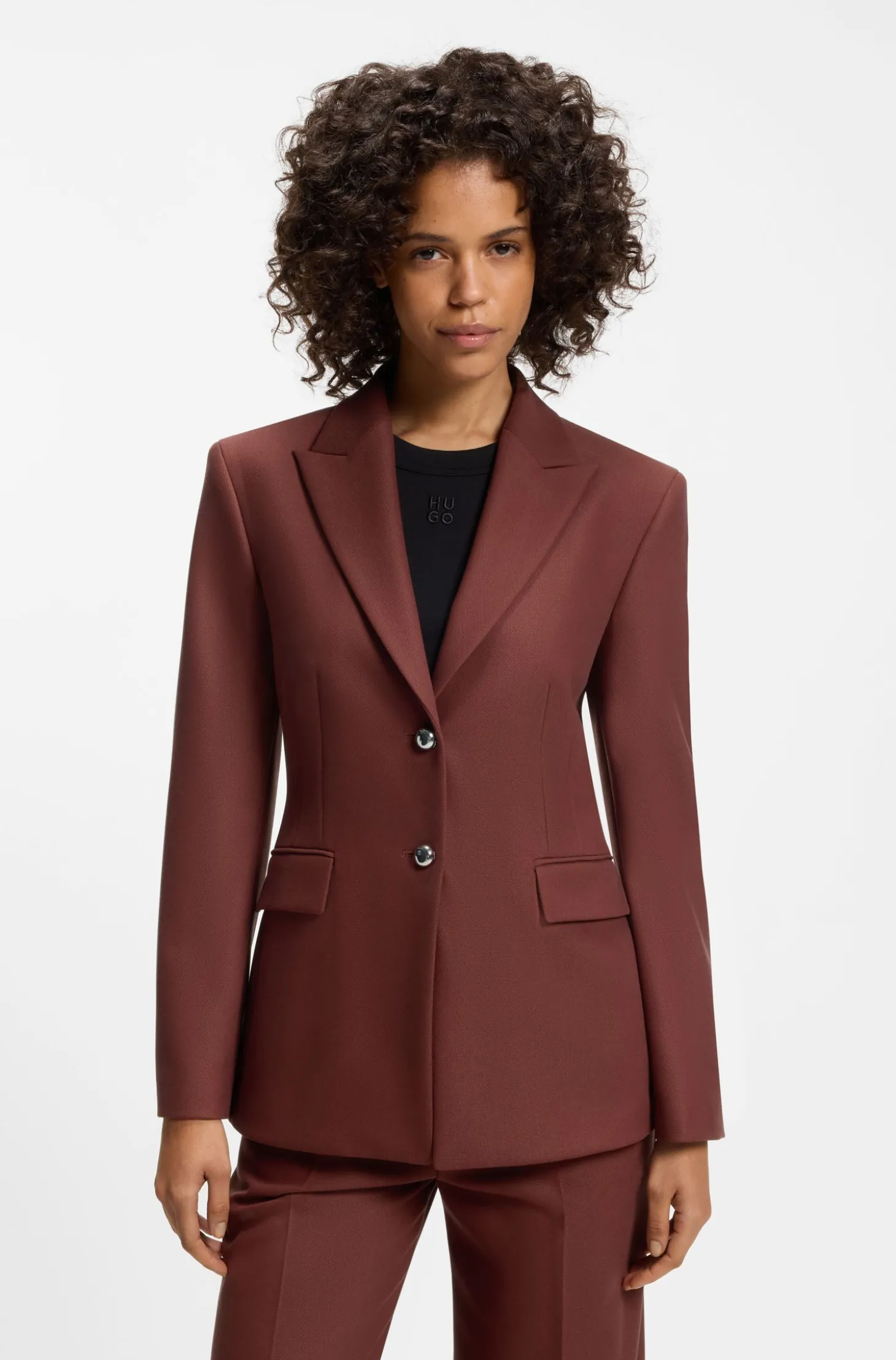 Regular-Fit Blazer mit Metallknöpfen