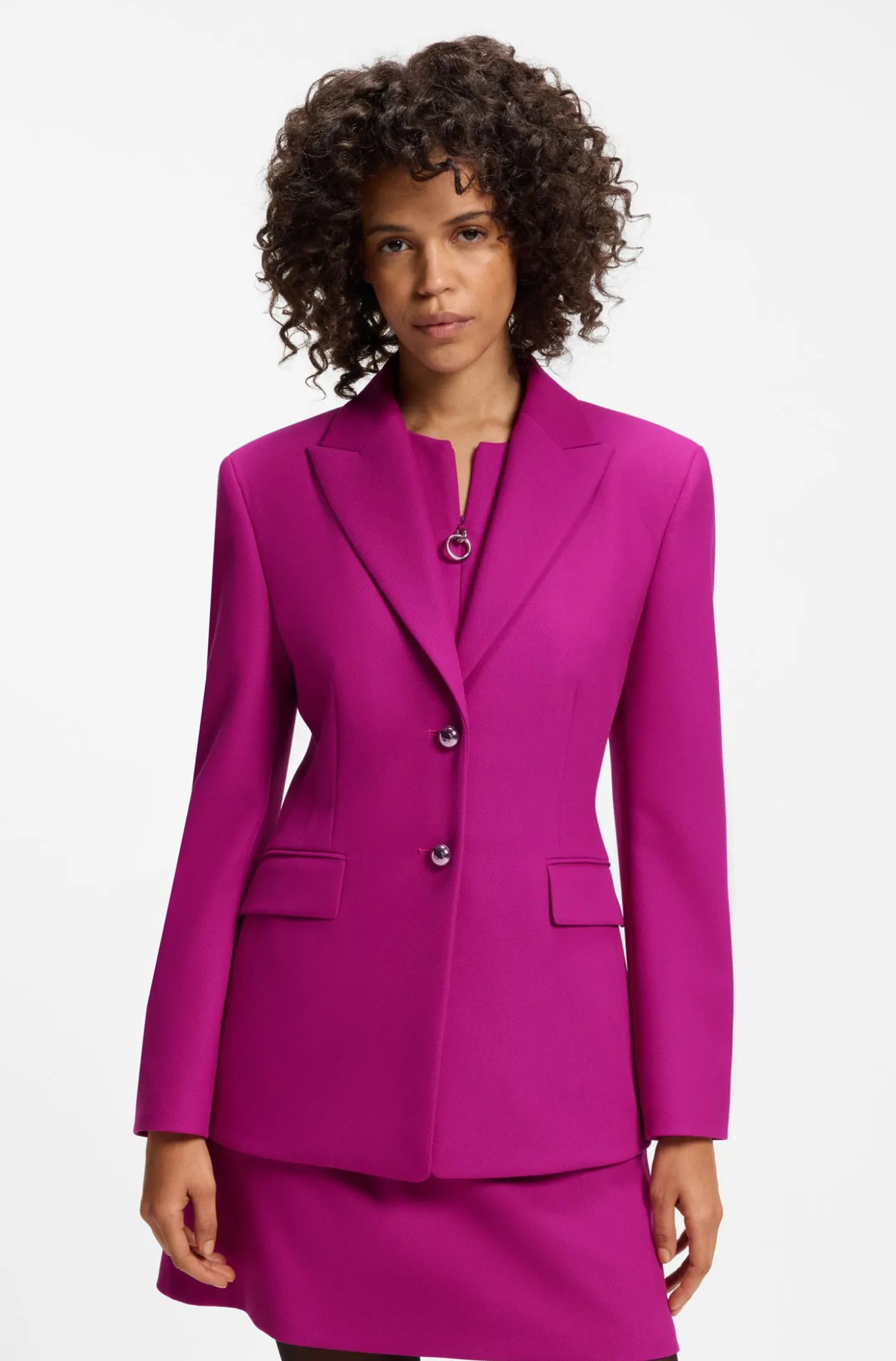 Regular-Fit Blazer mit Metallknöpfen