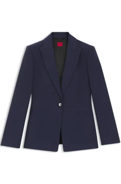 Regular-Fit Blazer mit Metallknopf