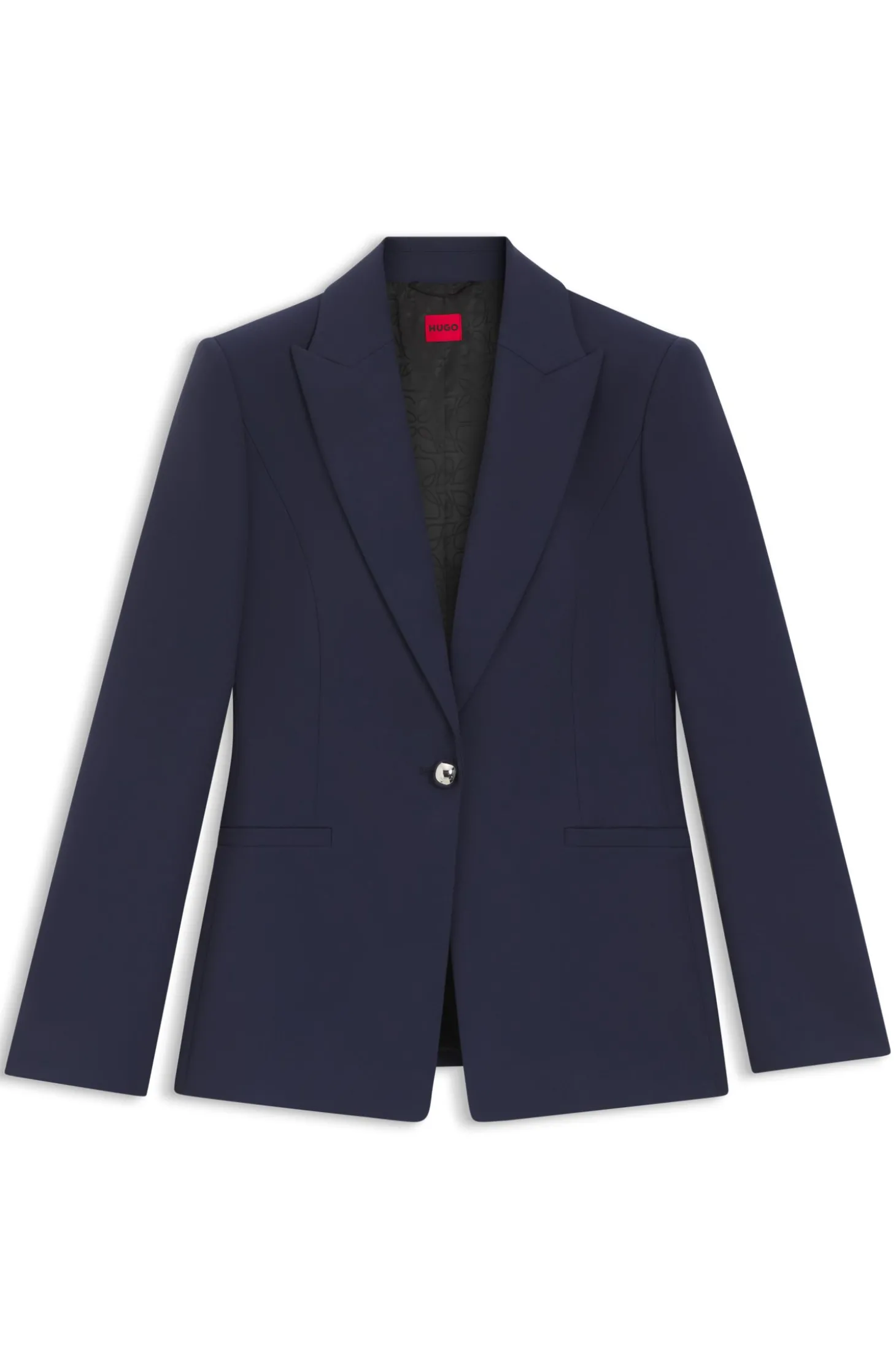 Regular-Fit Blazer mit Metallknopf