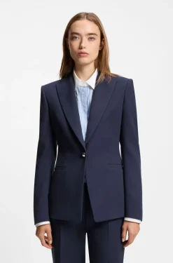 Regular-Fit Blazer mit Metallknopf