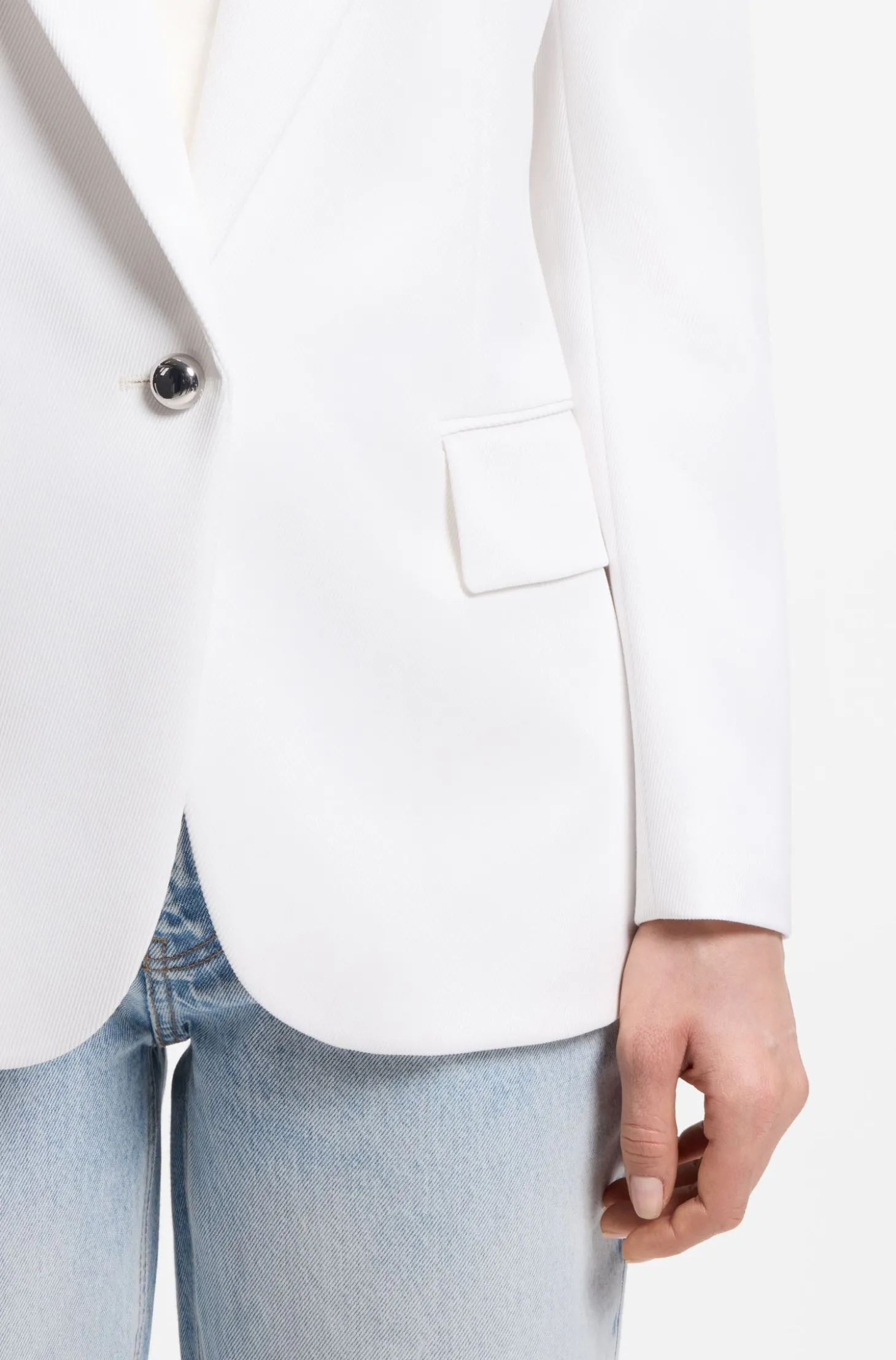Regular-Fit Blazer mit Metallknopf