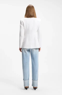 Regular-Fit Blazer mit Metallknopf