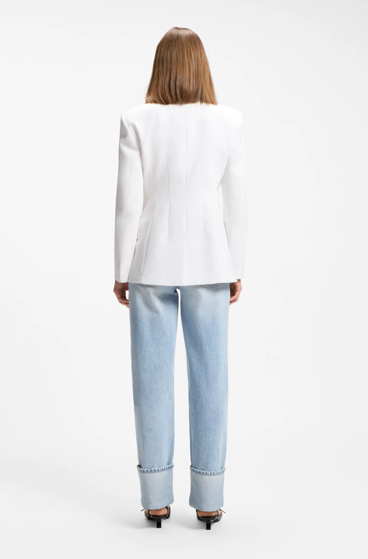 Regular-Fit Blazer mit Metallknopf