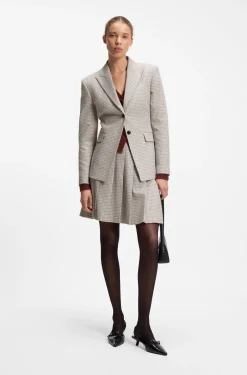 Regular-Fit Blazer mit Mikro-Karo