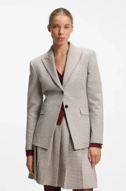 Regular-Fit Blazer mit Mikro-Karo